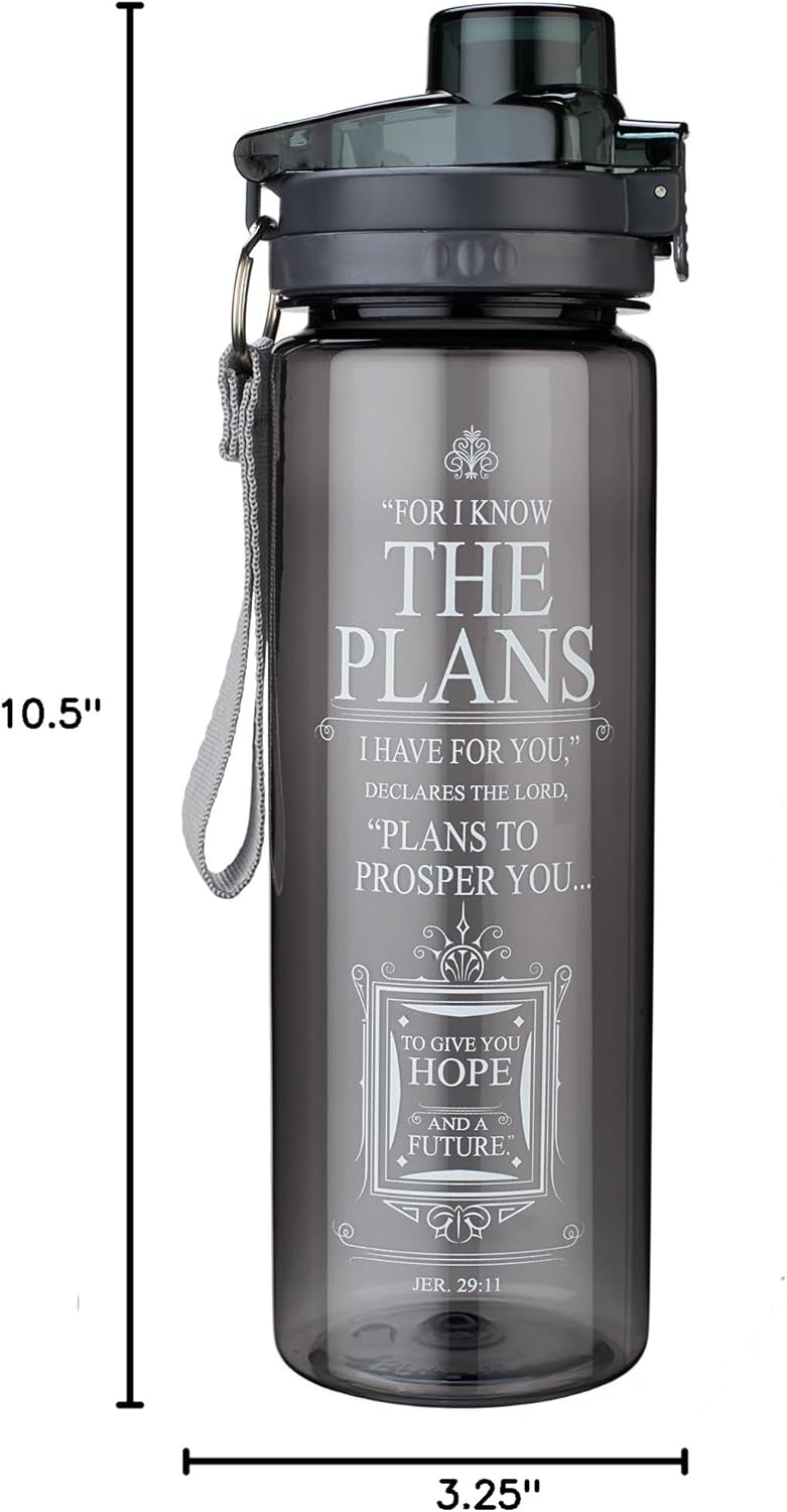 The Plans in Black Plastic Water Bottle - Jeremiah 29:11