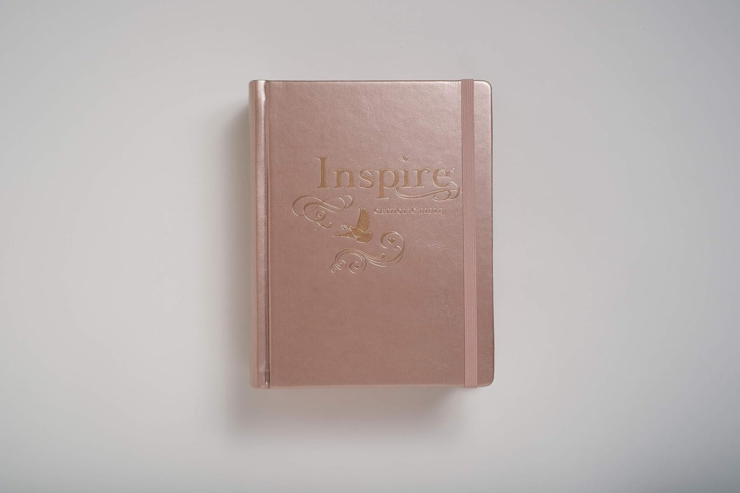 Tyndale NLT Inspire Catholic Bible (Hardcover, Rose Gold): Catholic Coloring Bible