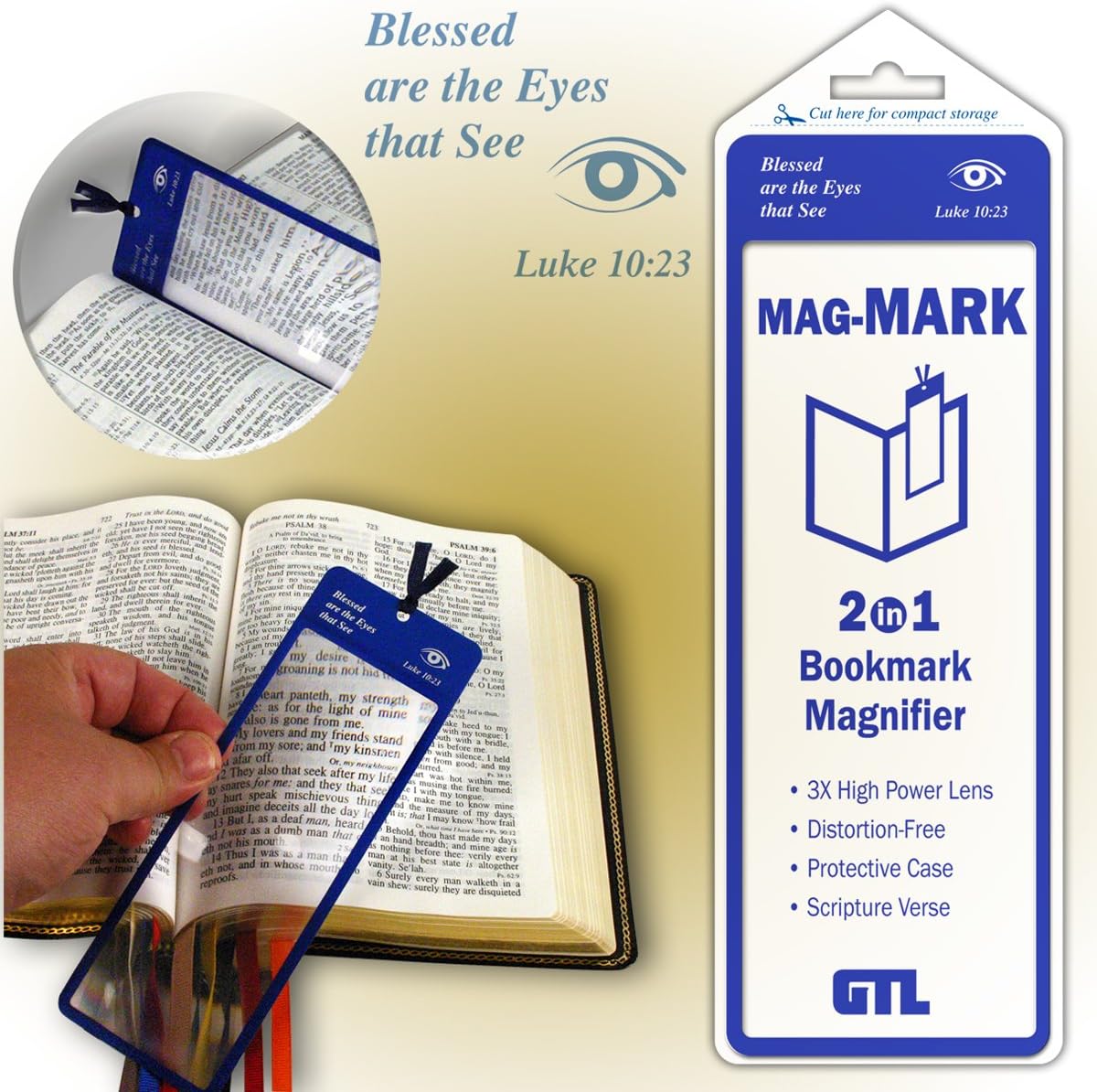 G T Luscombe Mag-Mark Bookmark Magnifier