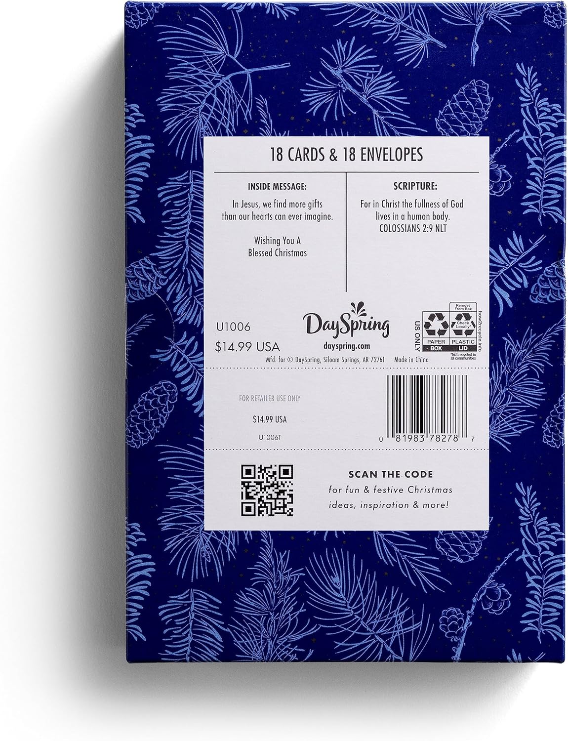 DaySpring - What we Find in Jesus - 18 Premium Christmas Boxed Cards and Envelopes