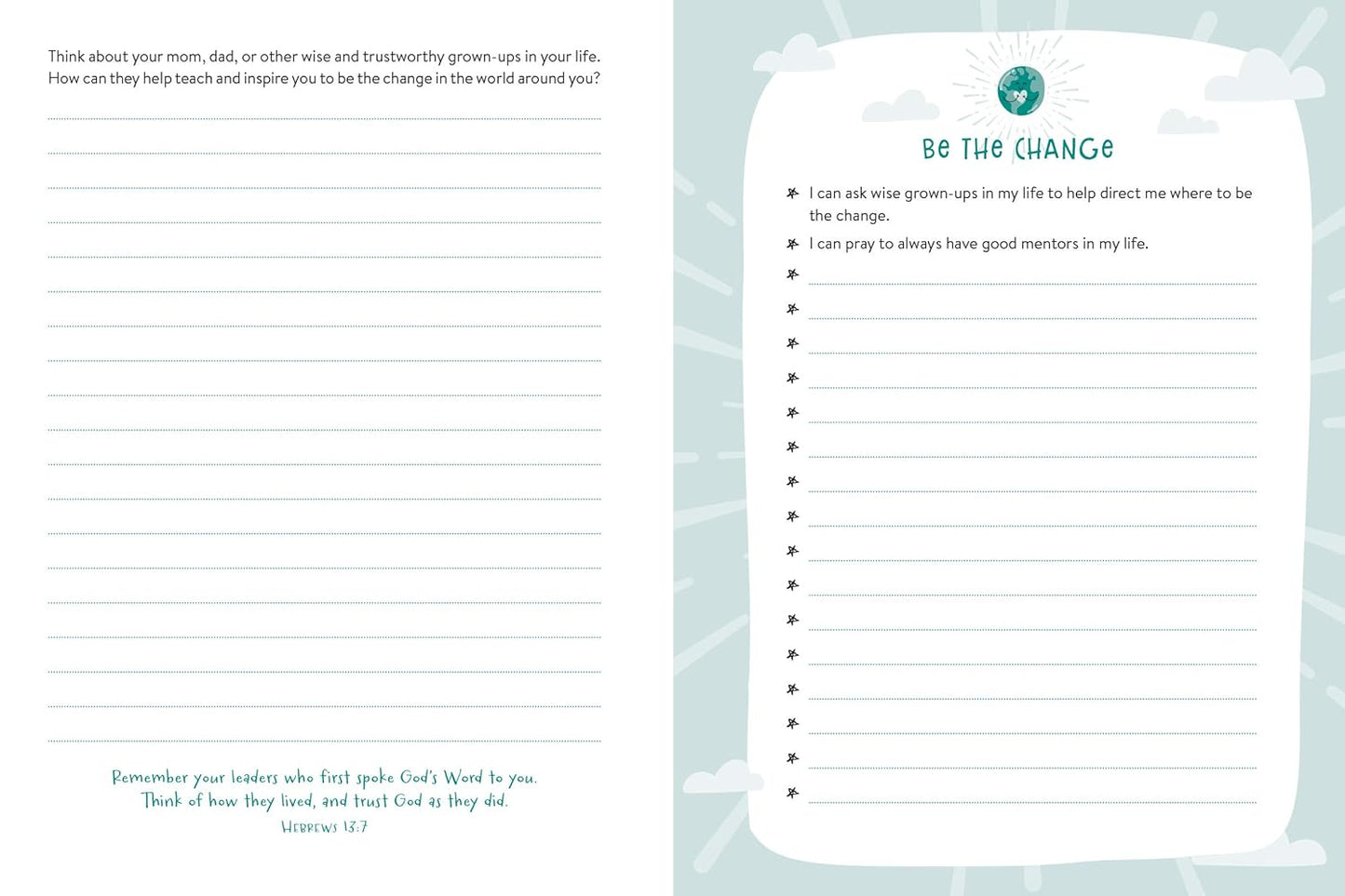 BE the CHANGE: A Lists and Ideas Journal to Help You Shine Your Light for Jesus Spiral-bound by JoAnne Simmons