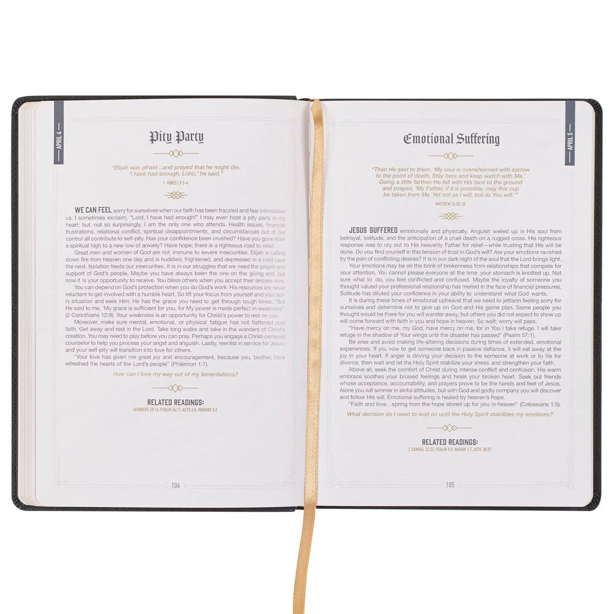 God's Daily Wisdom For Men Black Faux Leather Devotional