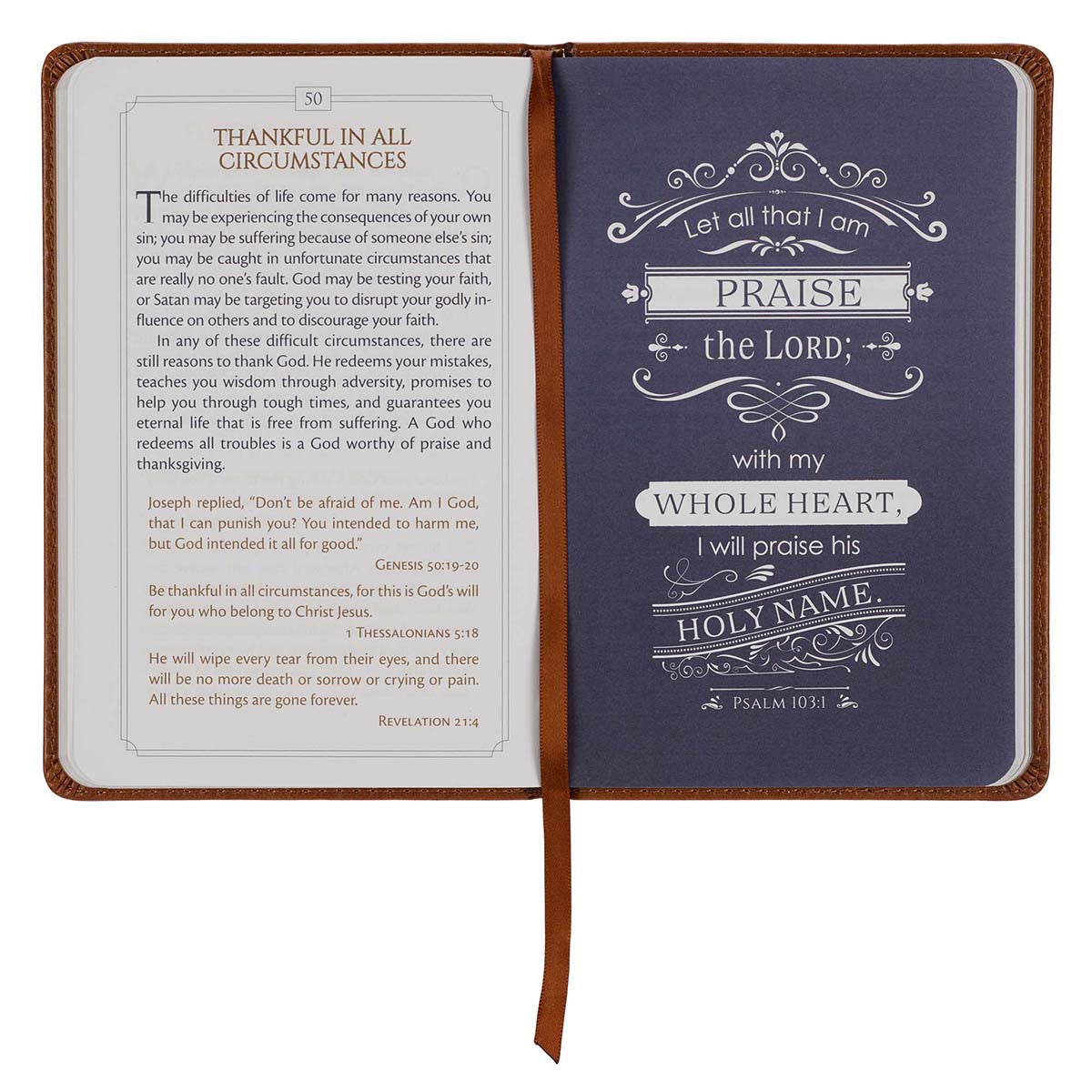 101 Devotions for Men Tawny Brown Faux Leather Devotional - 1 Timothy 6:11 - Men's Devotional