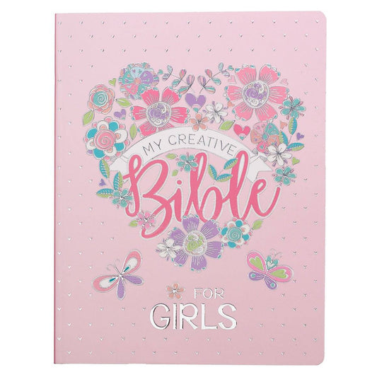 Pink Floral Heart Flexcover My Creative Bible for Girls - an ESV Journaling Bible BY AMANDA COWLES