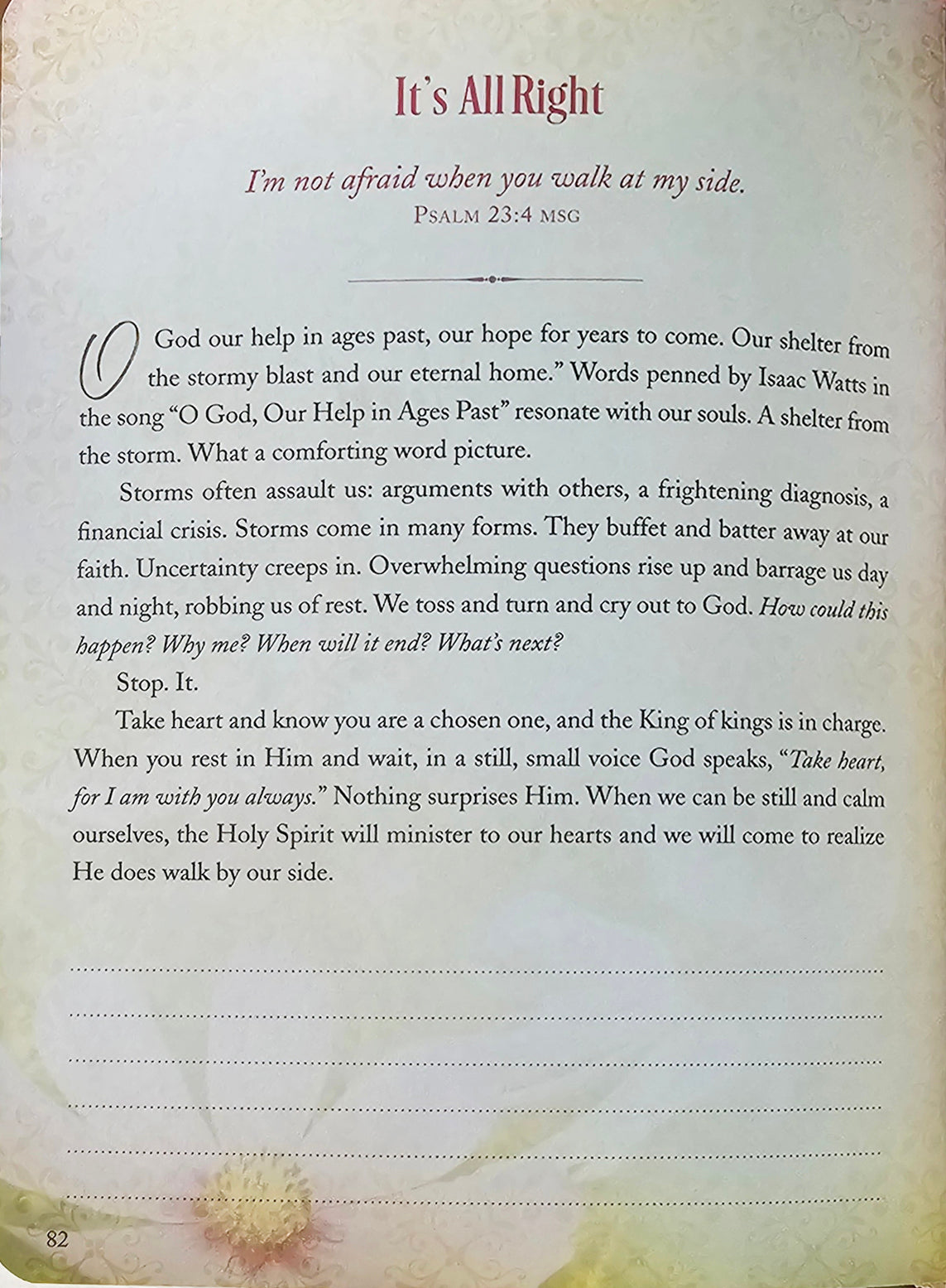 Everyday Inspiration from Psalm 23: A Devotional Journal for Women Hardcover by Compiled by Barbour Staff