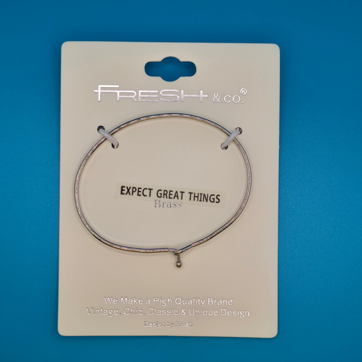 EXPECT GREAT THINGS Inspirational Message Bracelet Positive Message Engraved Thin Bangle - Jewelry