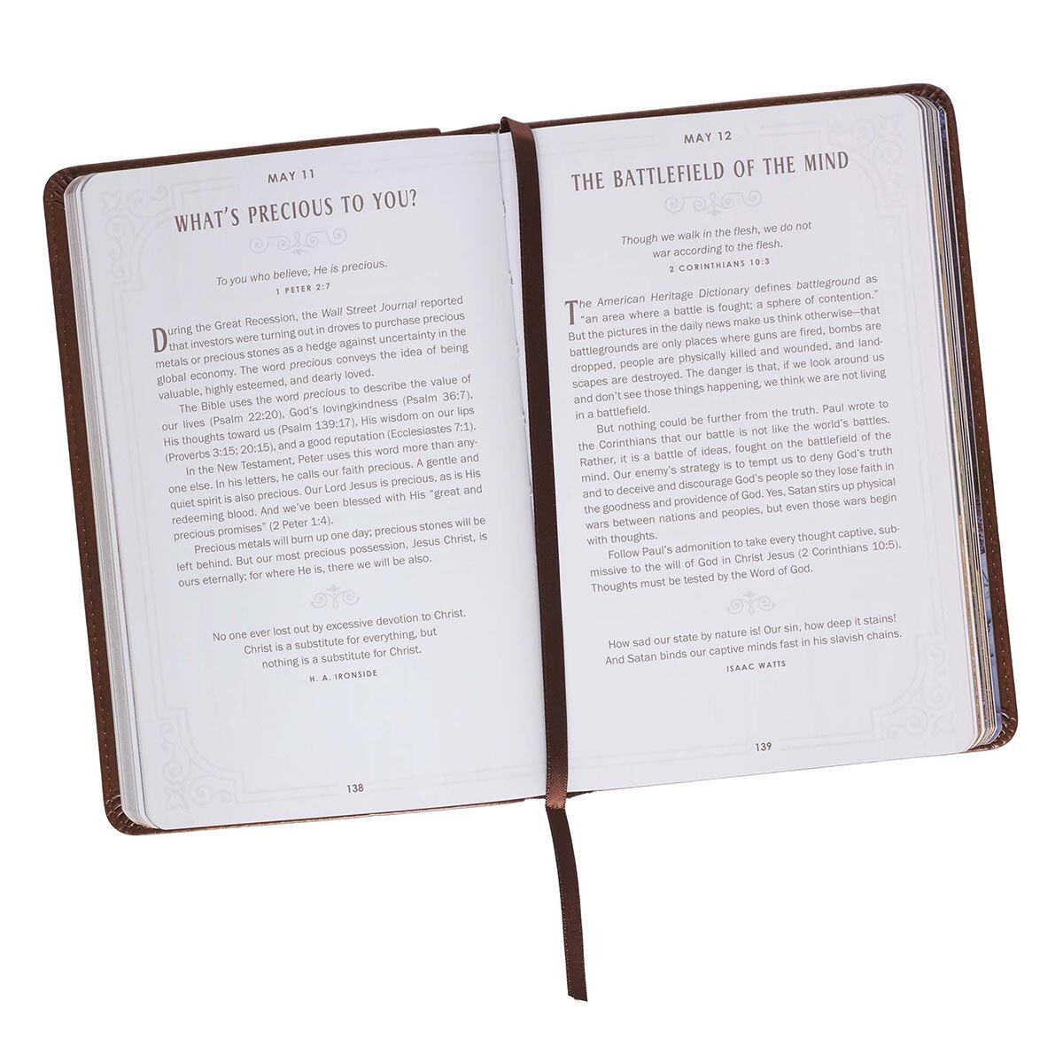 Walking With God Brown Faux Leather Devotional (Compact Size)