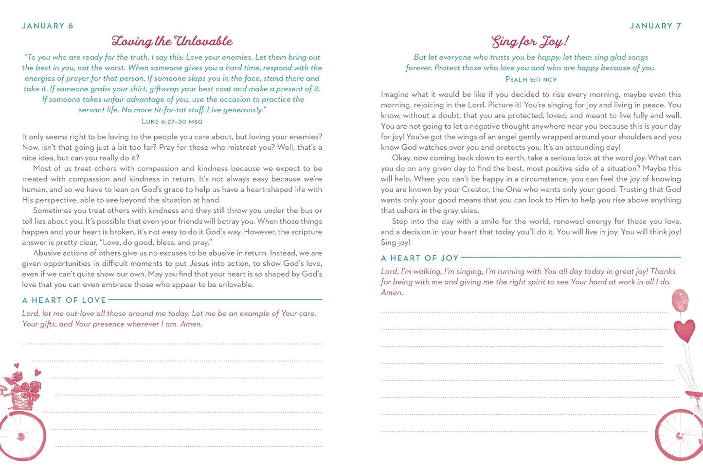 The Heart-Shaped Life Daily Devotional Journal Paperback by Karen Moore