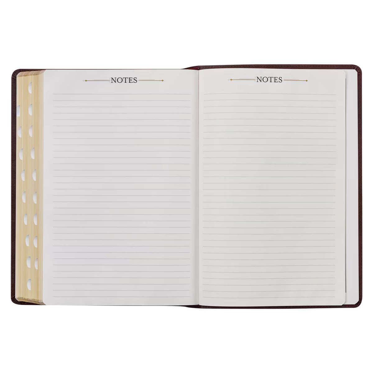 Burgundy Faux Leather Large Print King James Study Bible with Thumb Index