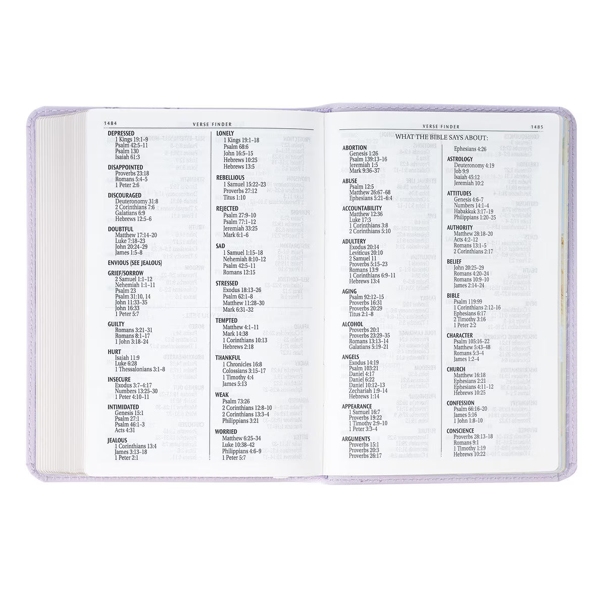 Lavender Bouquet Large Print Compact King James Version Bible