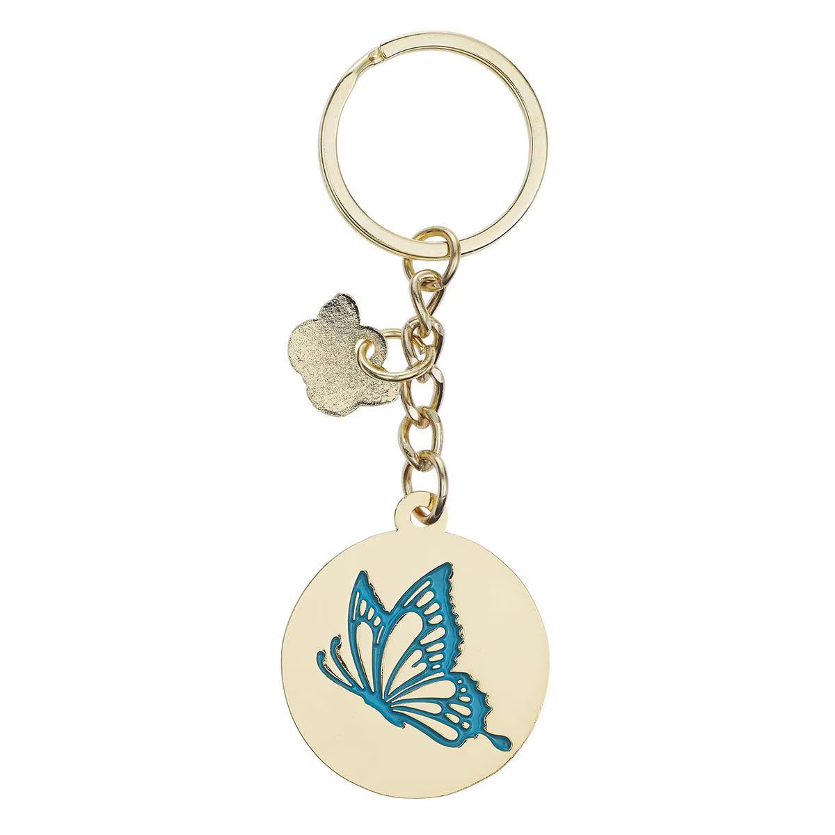 Live by Faith Metal Key Ring with Link Chain.