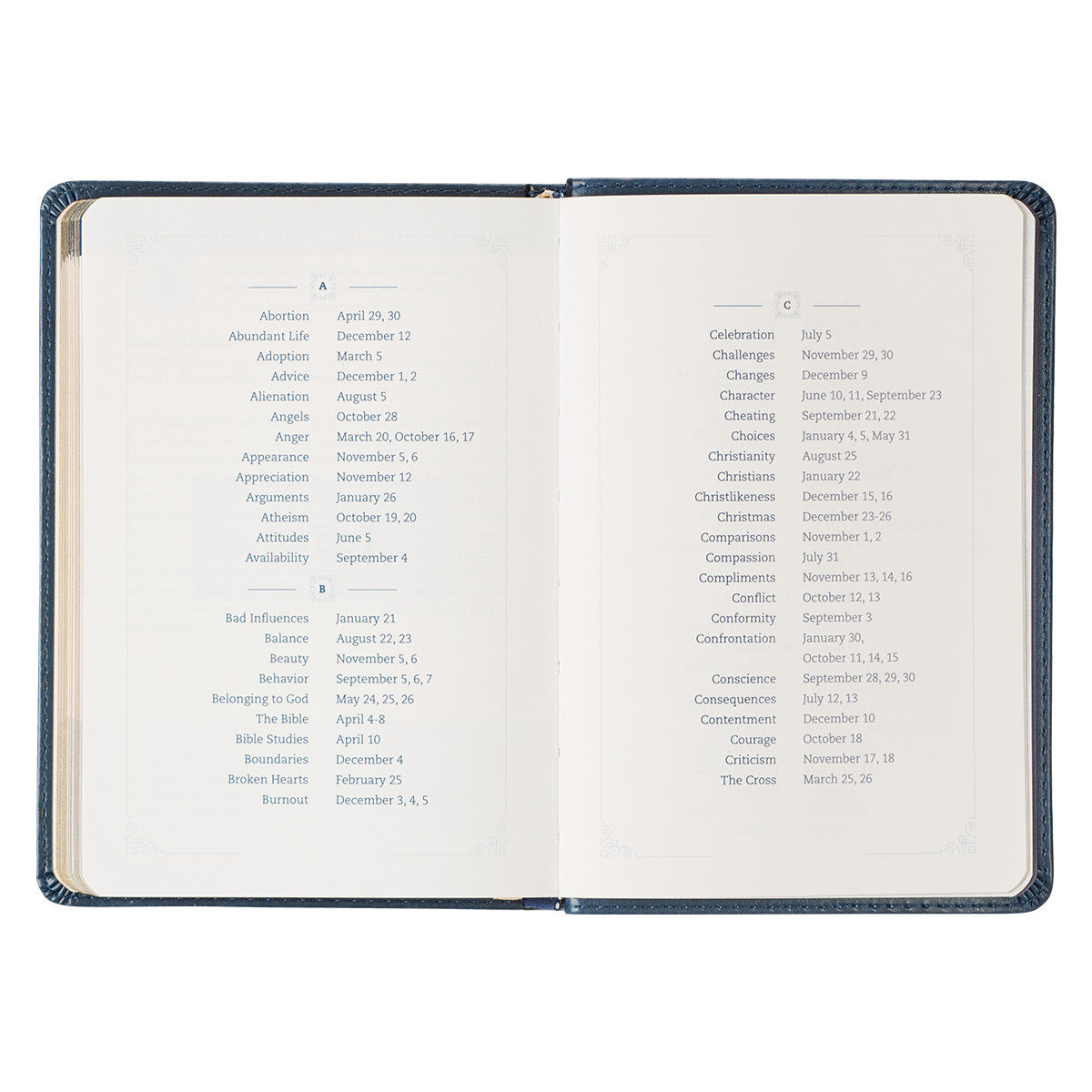 One Minute with God for Students Blue Faux Leather Devotional - BY RONALD A. BEERS, AMY E. MASON, KATHERINE J. BUTLER - General Gift Book