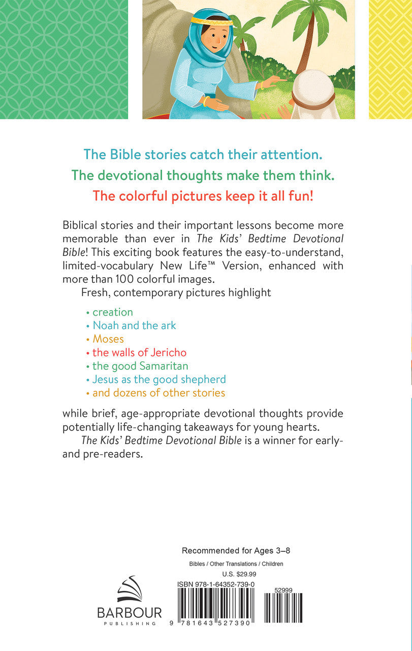 The Kids' Bedtime Devotional Bible (NLV): Featuring Art from the Popular 365 Classic Bedtime Bible Stories Hardcover