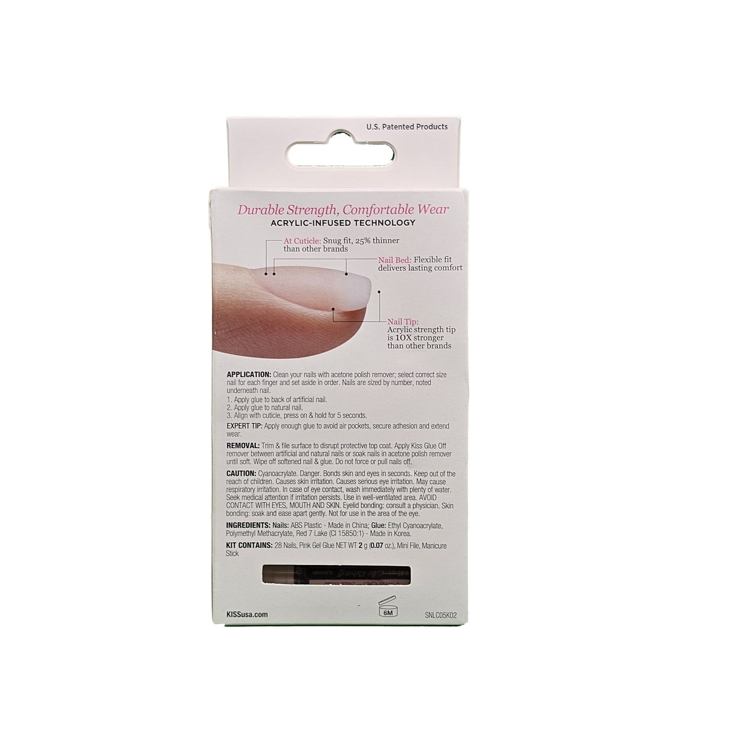 KISS Salon Acrylic Natural - BARESKINNED - Nails