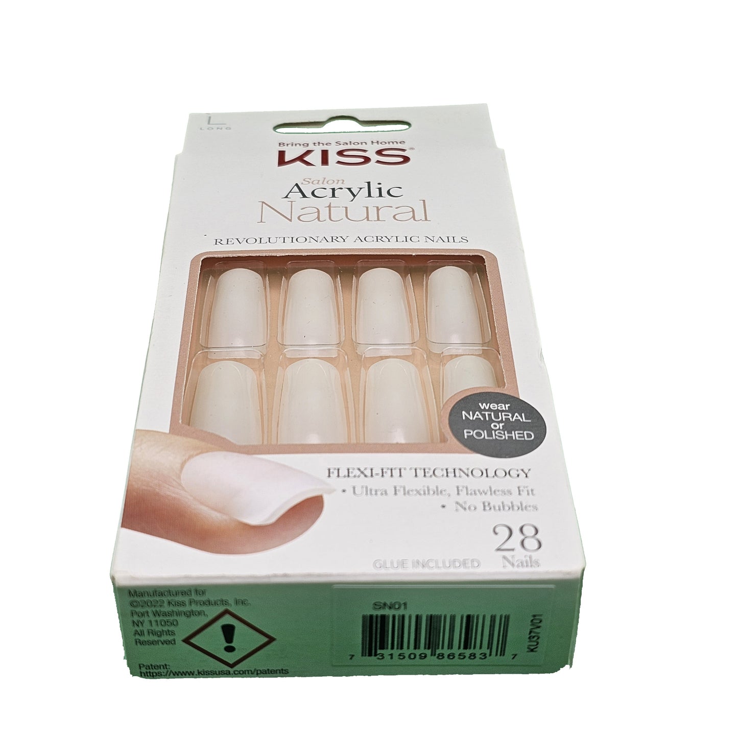 KISS Salon Acrylic Natural - BARESKINNED - Nails