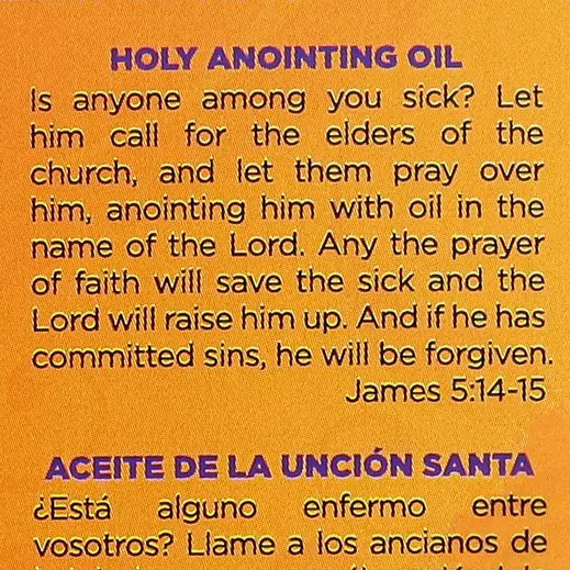 Unscented Holy Land Anointing Oil from Israel, 1/2 oz