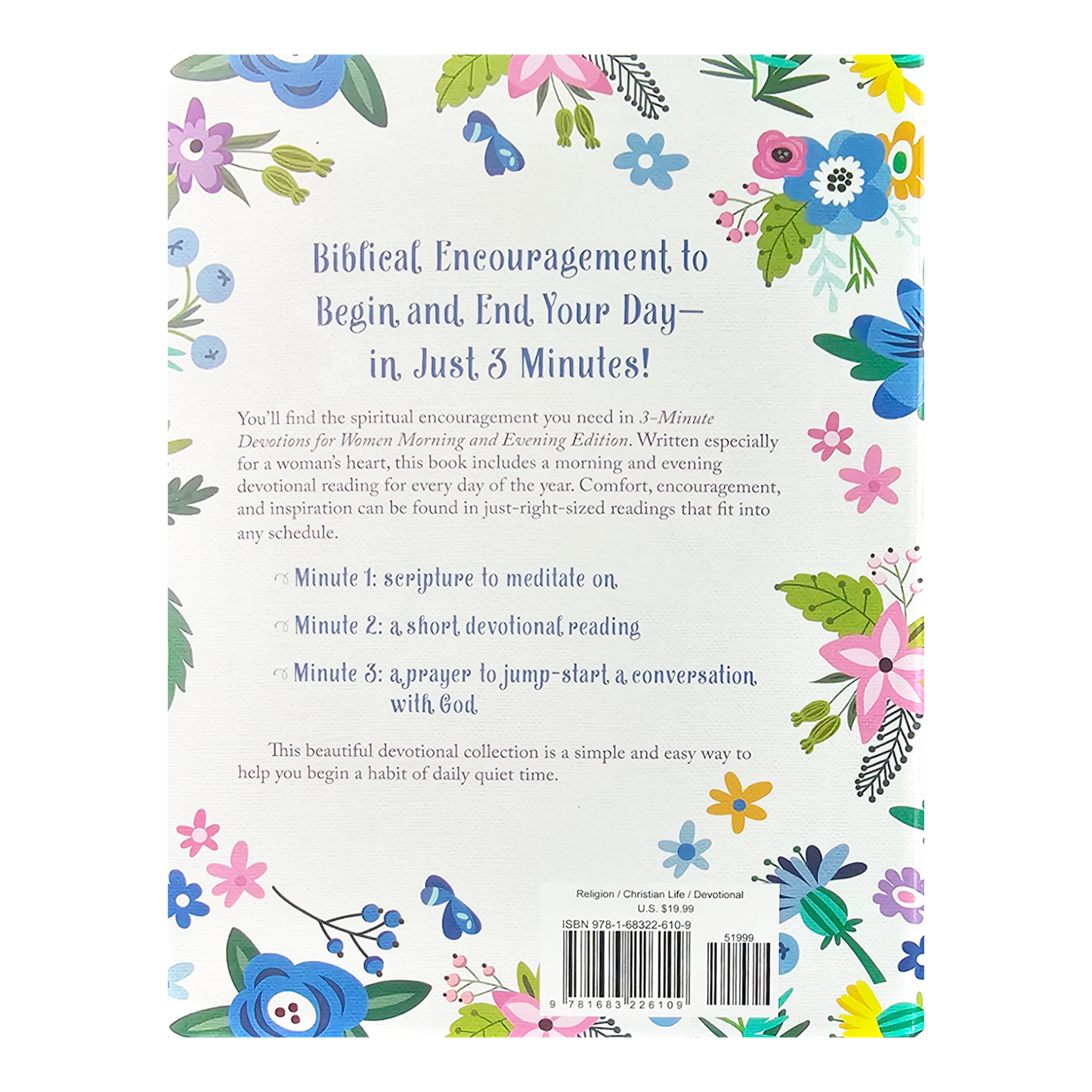 3-Minute Devotions for Women Morning and Evening Edition Paperback Compiled by Barbour Staff