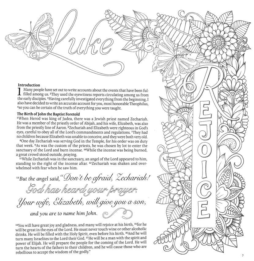 Inspire: Luke & John Coloring & Creative Journaling through Luke & John by New Living Translation and Tyndale