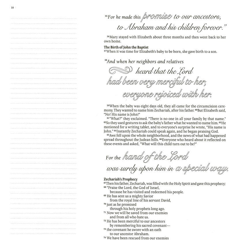 Inspire: Luke & John Coloring & Creative Journaling through Luke & John by New Living Translation and Tyndale