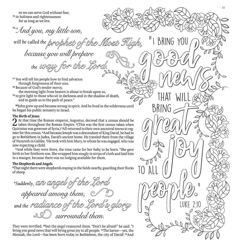 Inspire: Luke & John Coloring & Creative Journaling through Luke & John by New Living Translation and Tyndale
