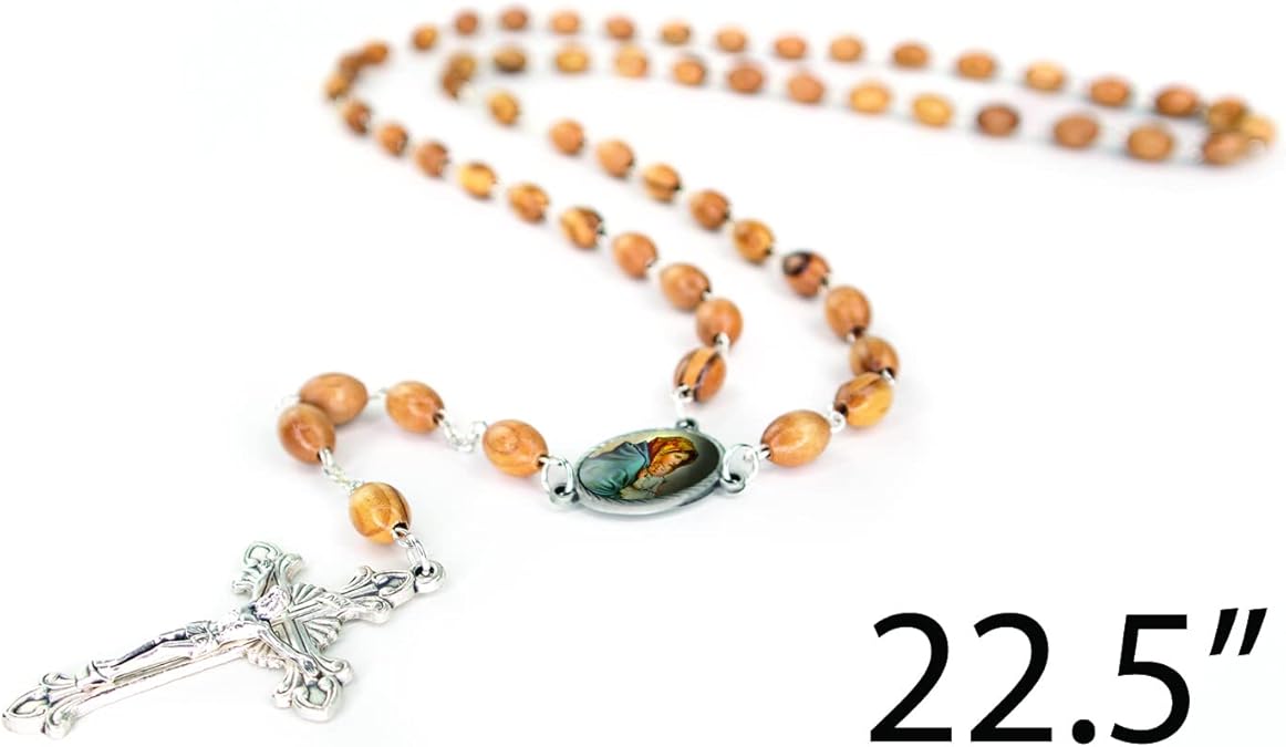Mother Mary & Child Jesus Olive Wood Rosary