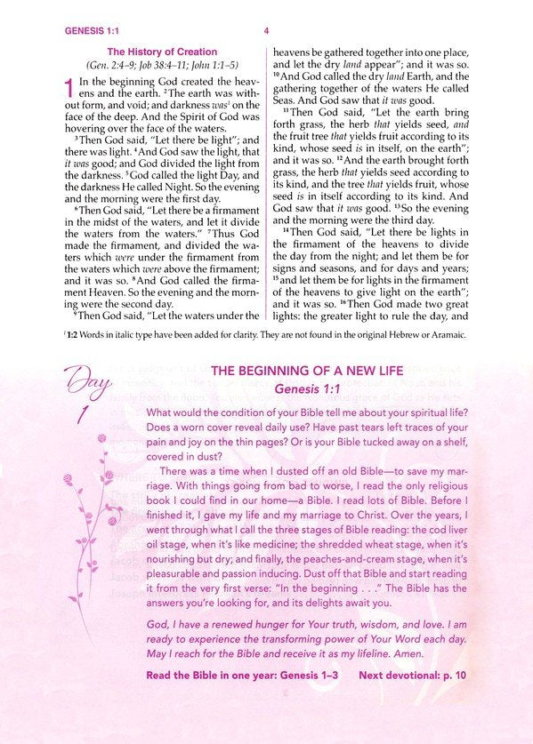 A Woman After God's Own Heart Bible - Lavender - Leather Bound