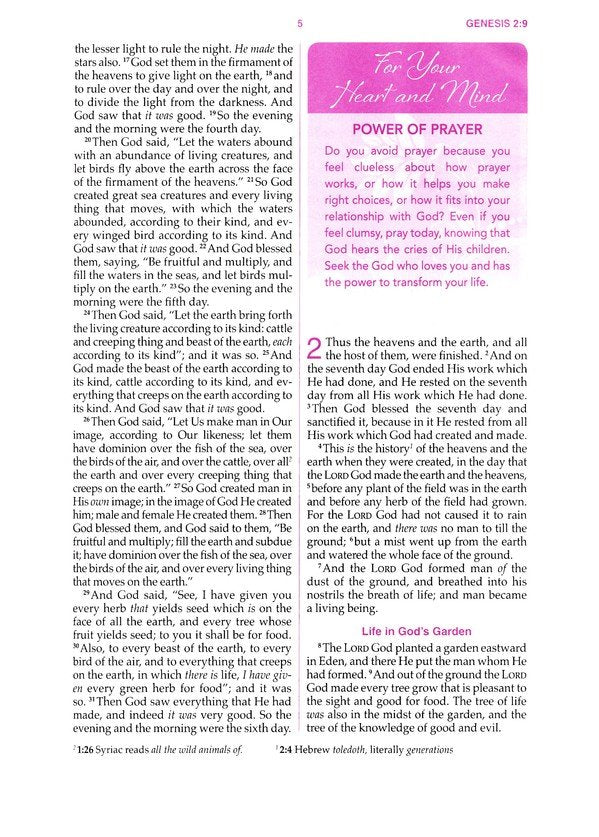 A Woman After God's Own Heart Bible - Lavender - Leather Bound
