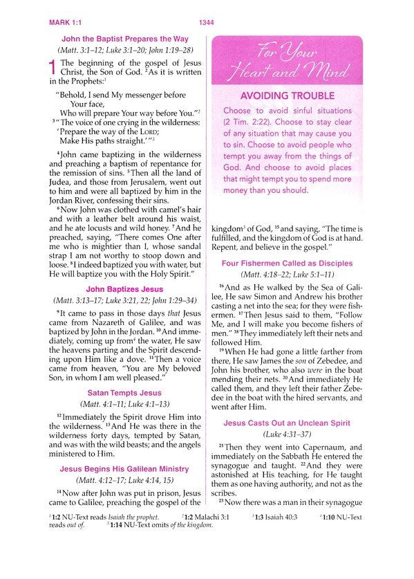 A Woman After God's Own Heart Bible - Lavender - Leather Bound