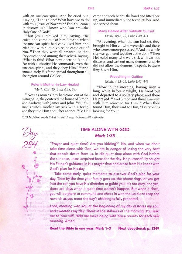 A Woman After God's Own Heart Bible - Lavender - Leather Bound