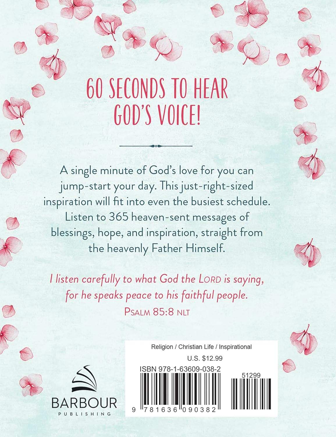 60-Second Refreshment: Daily Messages from God's Heart Hardcover by Compiled by Barbour Staff