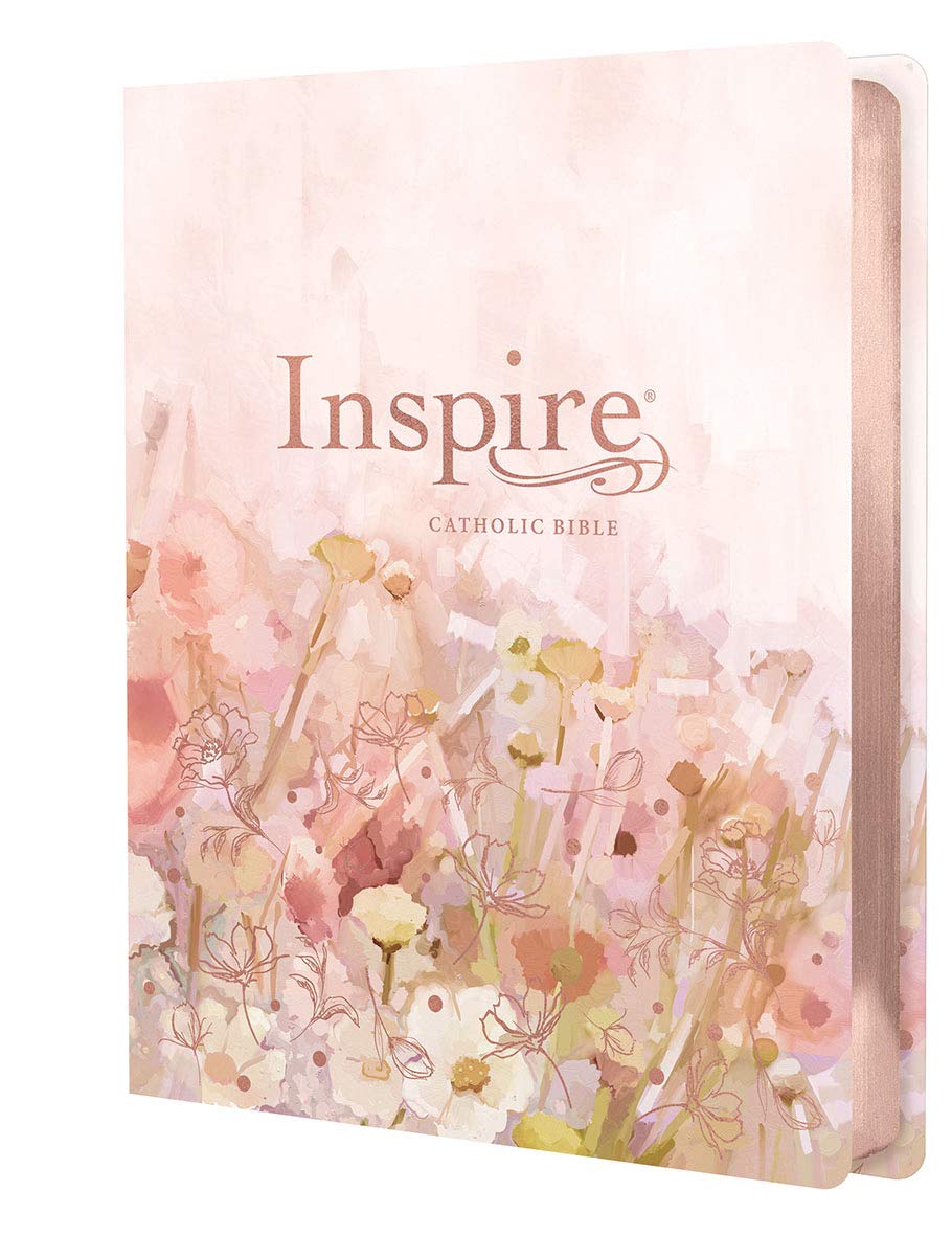 Inspire Catholic Bible NLT Large Print (LeatherLike, Multicolor) The Bible for Coloring & Creative Journaling Imitation Leather – Large Print