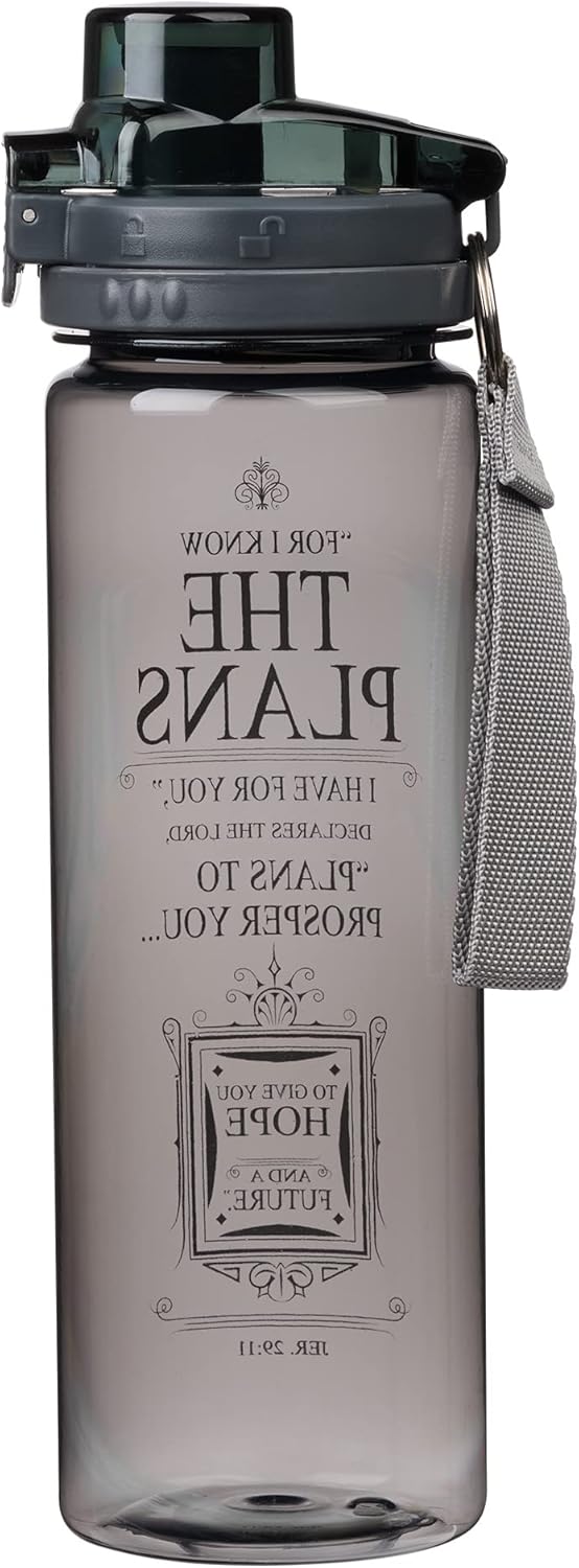 The Plans in Black Plastic Water Bottle - Jeremiah 29:11