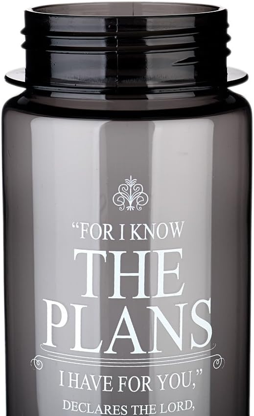 The Plans in Black Plastic Water Bottle - Jeremiah 29:11