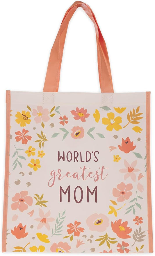 World's Greatest Mom Non-woven Coated Tote Bag