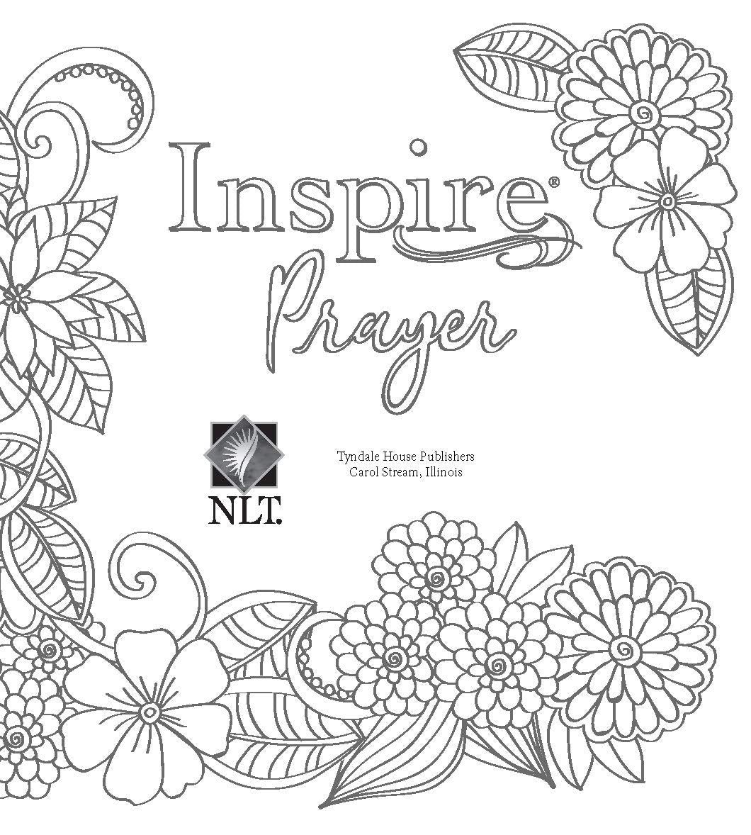 Tyndale NLT Inspire PRAISE Bible (LeatherLike, Purple Garden): Coloring Bible