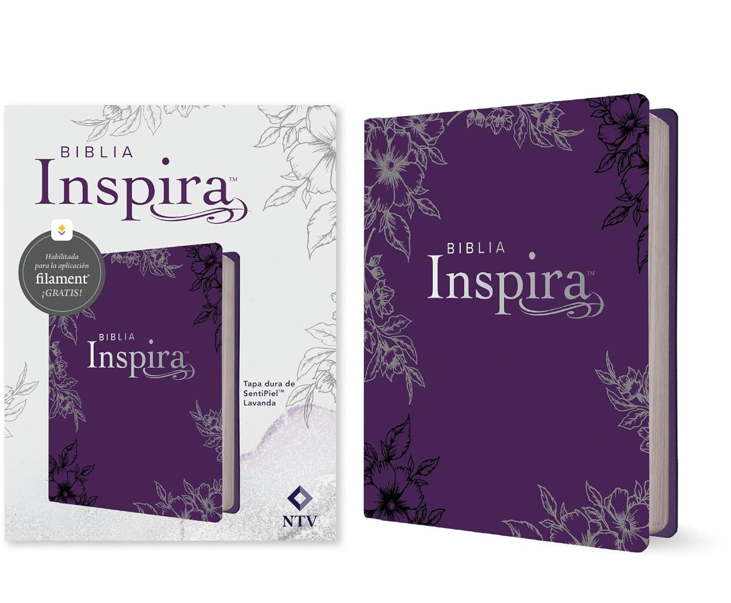 Biblia Inspira NTV con Filament (Tapa dura de SentiPiel, Lavanda) (Spanish Edition) Imitation Leather