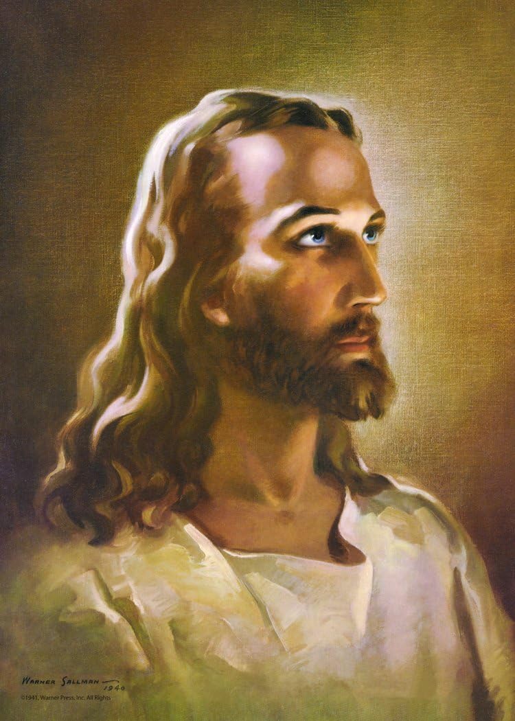 Head of Christ 75th Anniversary Edition Warner - Greeting Cards Sallman Art Collection 12 Boxed Cards Includes KJV Scriptures