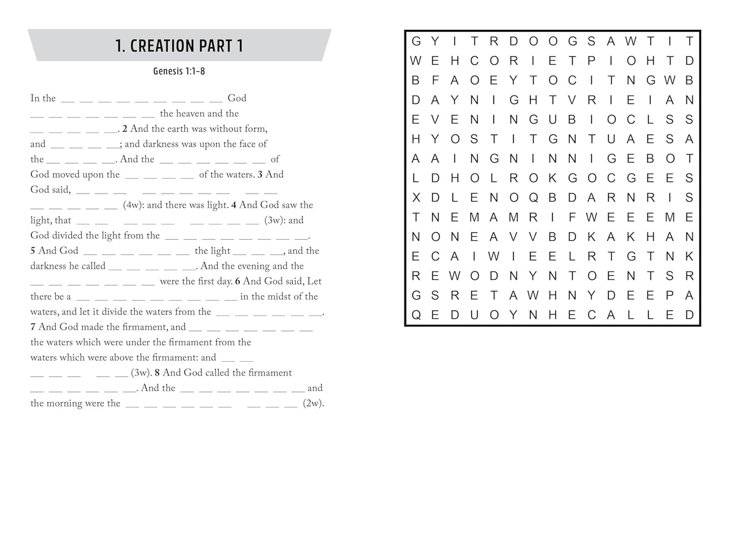Bible Memory Word Games 2-In-1: Featuring Crosswords and Word Searches