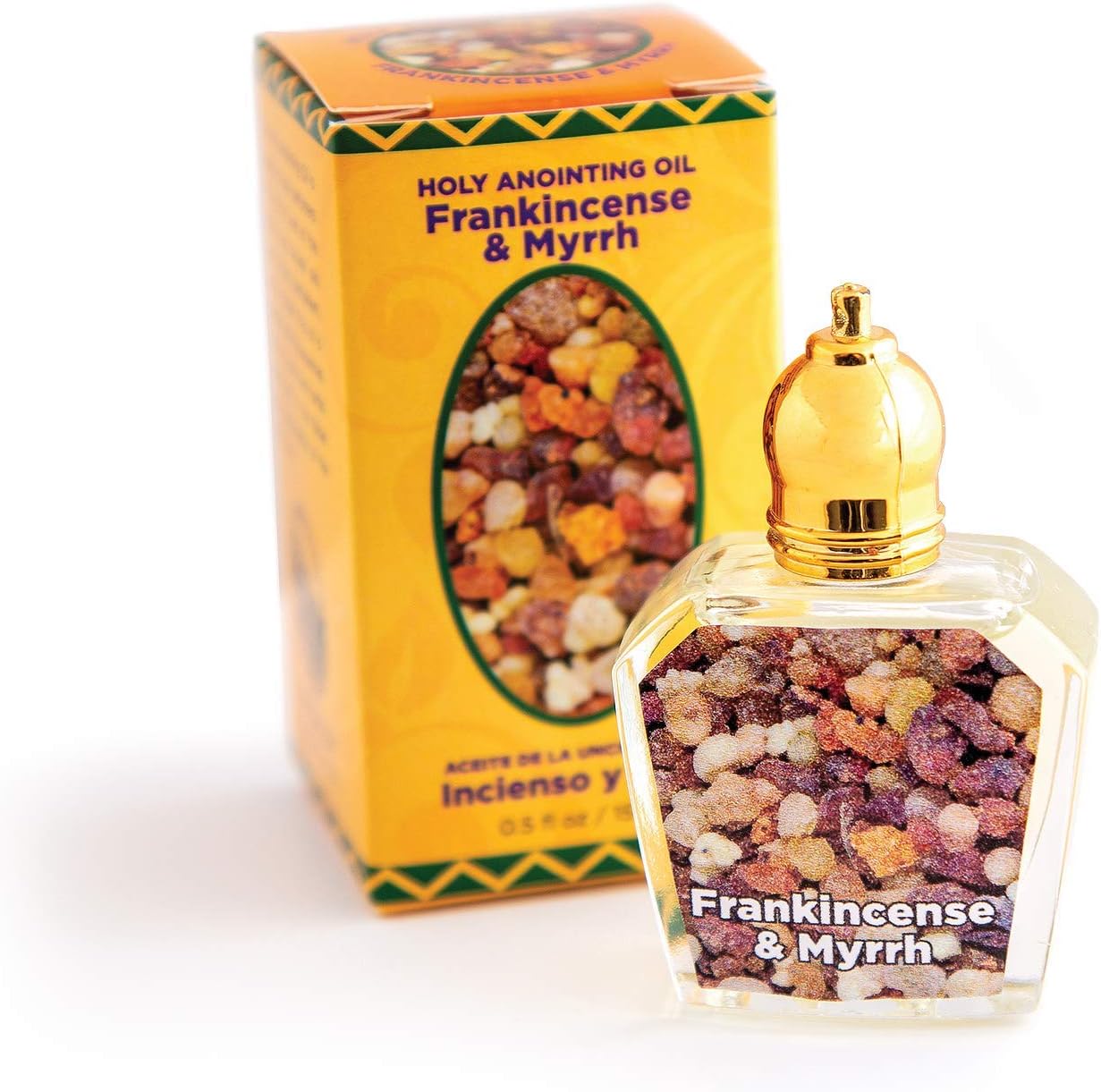 Frankincense & Myrrh Holy Land Anointing Oil from Israel, 1/2 oz Roller Bottle