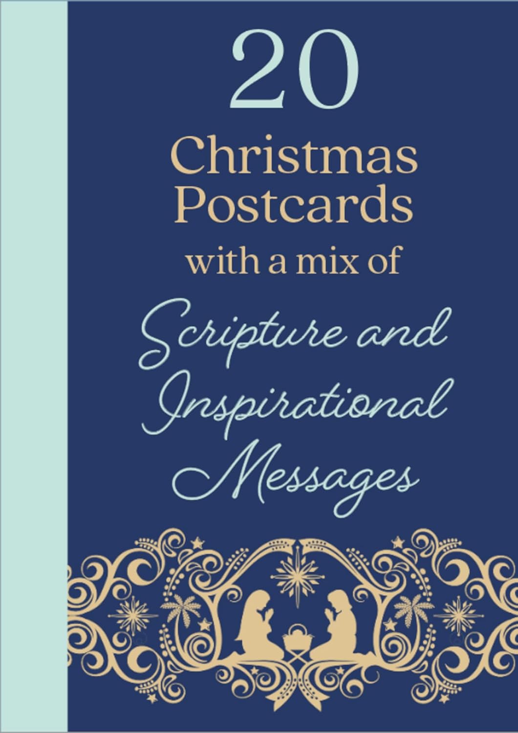 Postcard Book with a Mix of Scripture and Inspirational Messages - 20 Christmas Postcards