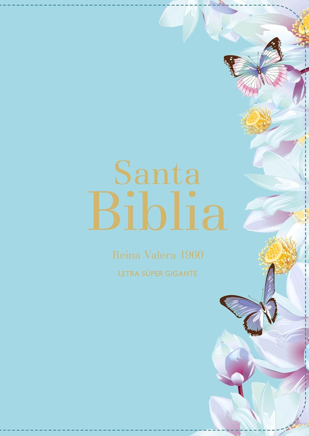 Biblia RVR 1960 Letra Súper Gigante Símil Piel Azul Claro (Spanish)