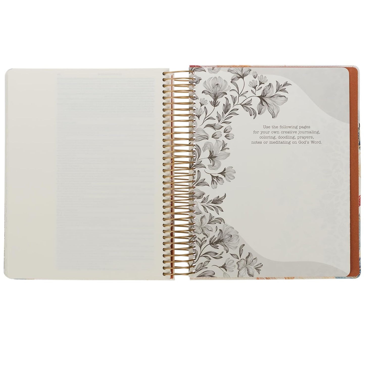 Pearlized White Floral Faux Leather My Creative Bible Illustrators Edition