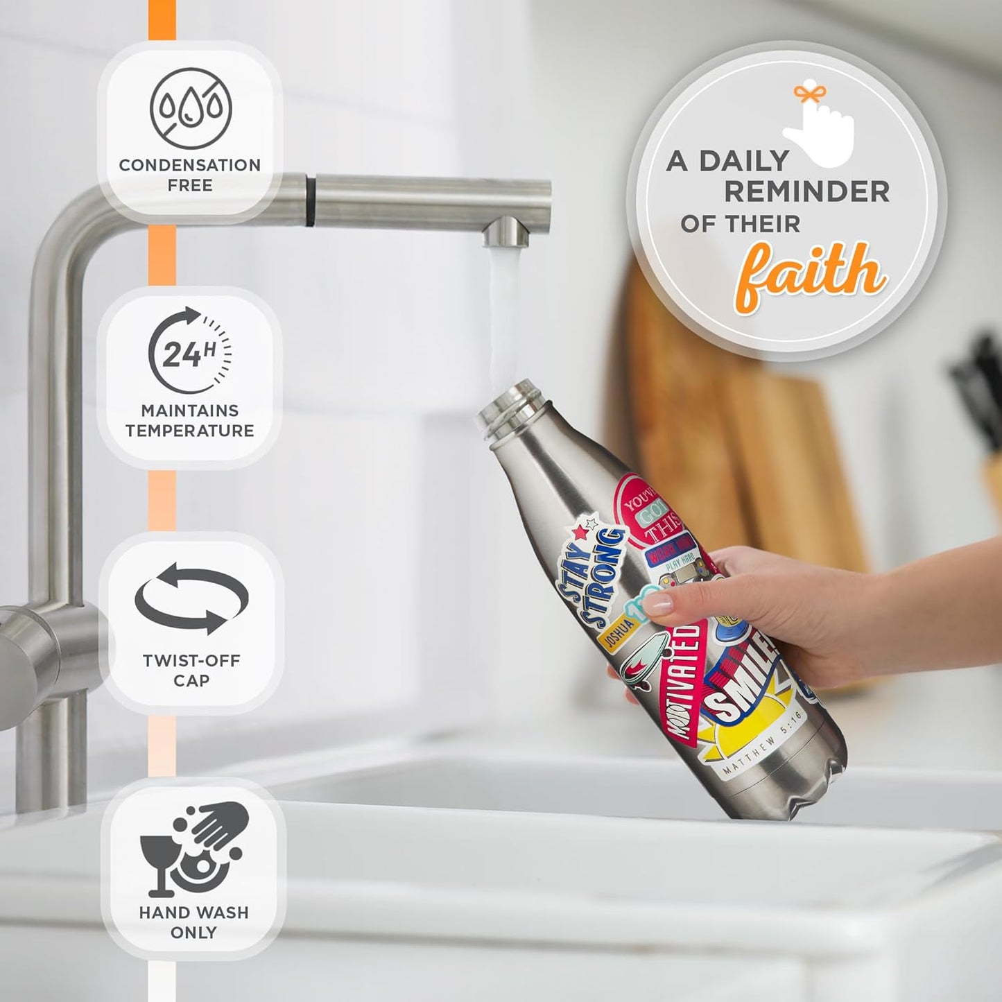 Stay Strong Kid Stainless Steel Water Bottle