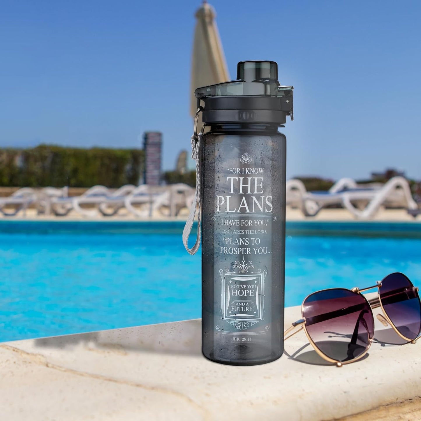 The Plans in Black Plastic Water Bottle - Jeremiah 29:11