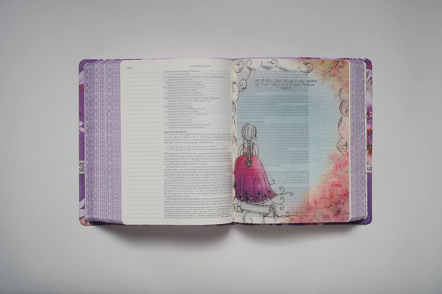 Tyndale NLT Inspire PRAISE Bible (LeatherLike, Purple Garden): Coloring Bible