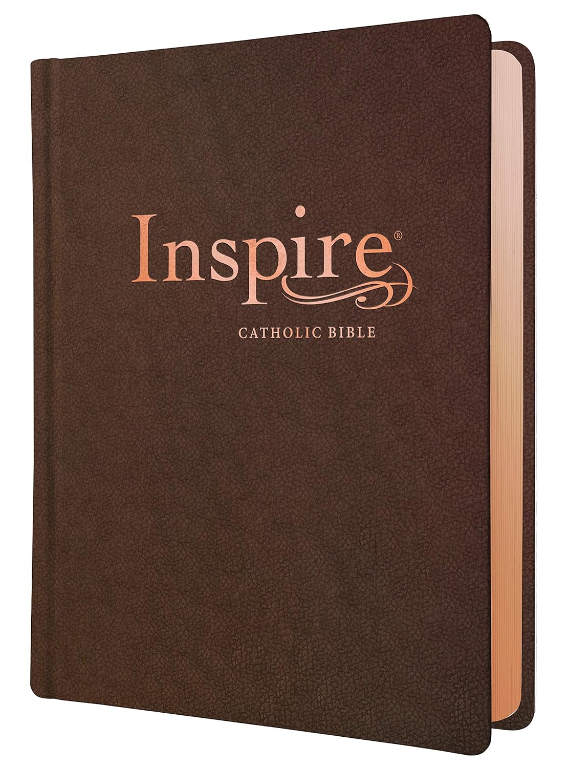 Inspire Catholic Bible NLT (LeatherLike, Dark Brown): The Bible for Coloring & Creative Journaling Imitation Leather