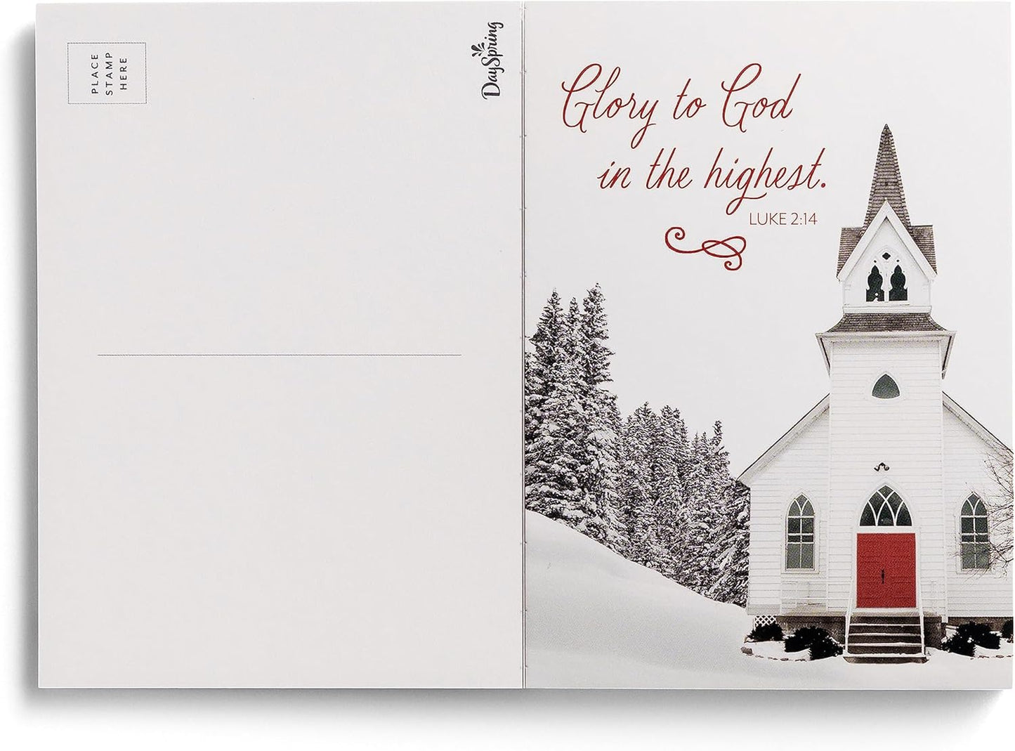 Postcard Book with a Mix of Scripture and Inspirational Messages - 20 Christmas Postcards