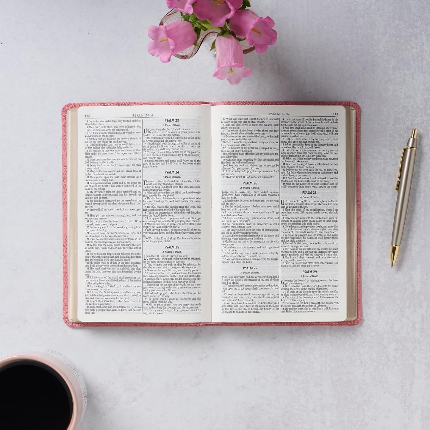 Blossom Pink Faux Leather Gift Edition King James Version Bible