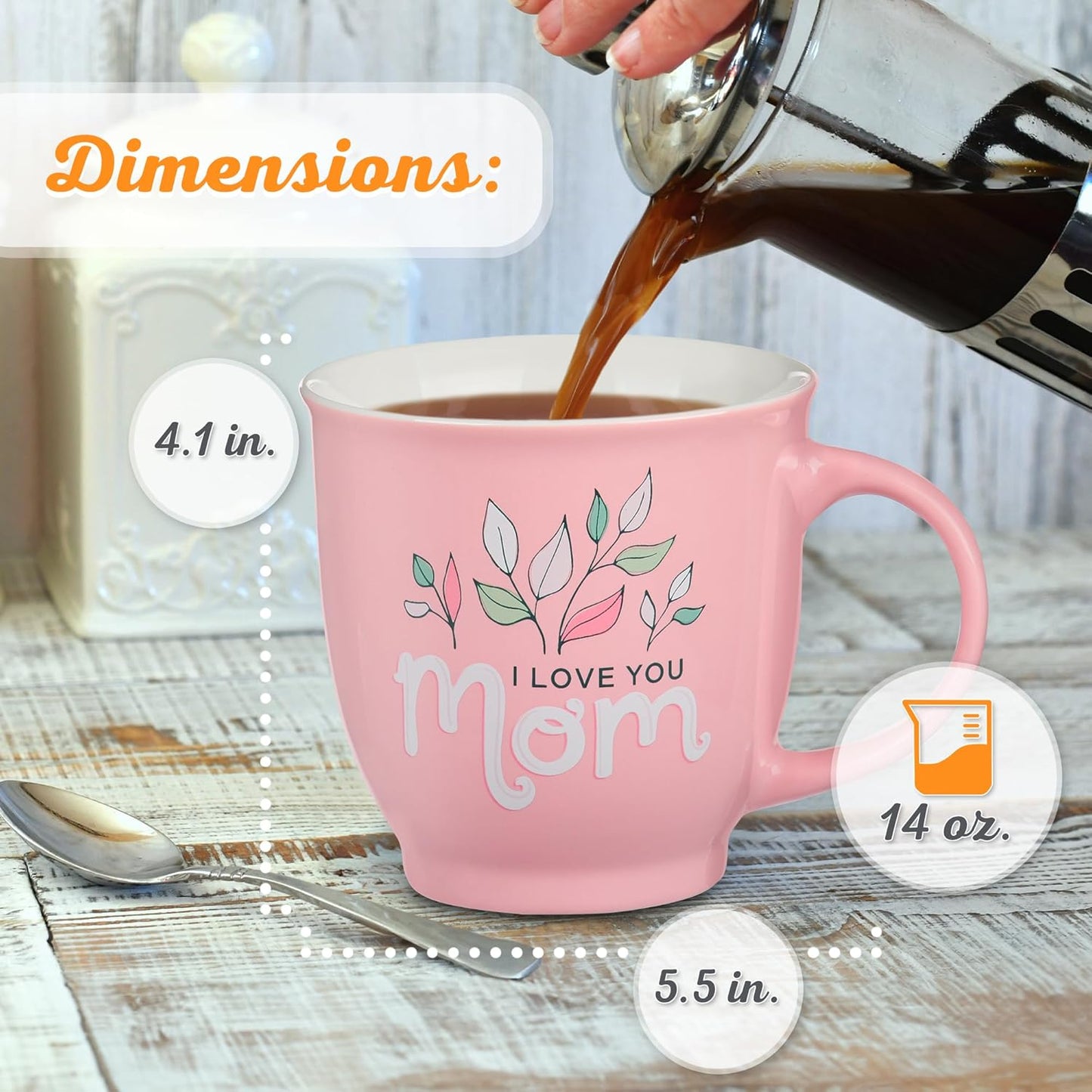 Mug Pink I Love You Mom Isa. 62:4