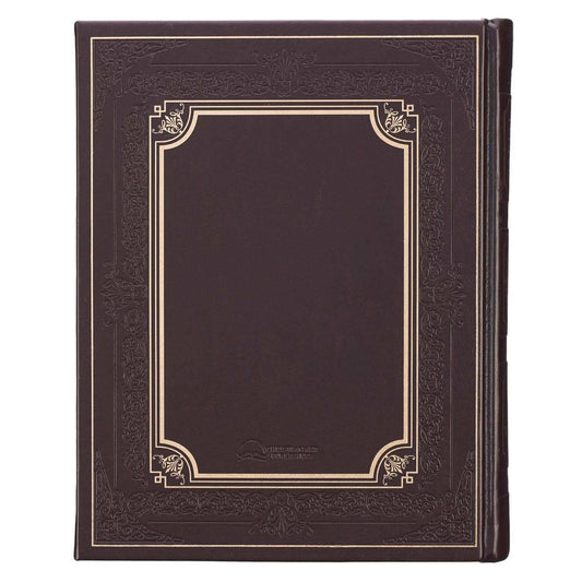 Dark Brown Faux Leather Hardcover King James Version Family Bible